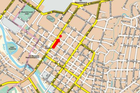 Сiтiлайт  у Кропивницький (Кіровоград), 1.8x1.2  В. Перспективна вул. (кол. Маркса вул.) / Шевченка вул., біля магазину "Колобок" схема