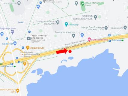 Билборд A в Киеве, 3x6  Бажана пр., навпроти буд. 5е схема