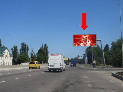 Білборд, Бігборд (Борд)  A у Одесі, 3x6  Київське шосе (кол. Ленінградське шосе) / Новомосковська дорога, 9/4, в центр Фото 1