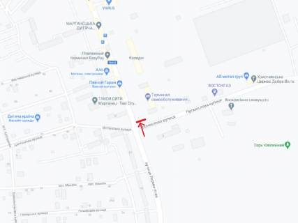 Білборд, Бігборд (Борд)  A у Марганці, 6х3  перехрестя вул. Промислова та Лермонтова (навпроти буд. 4 по вул. Лермонтова)  схема