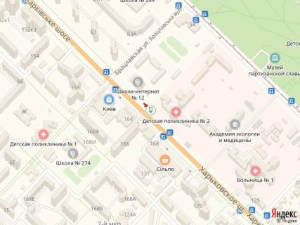 Бэклайт B в Киеве Харківське шосе, 166, навпроти супермаркетів Сільпо, Varus, в сторону Харківської пл. схема