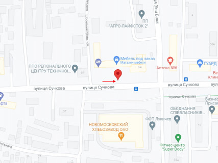 Білборд, Бігборд (Борд)  B у Самар, 3x6  Сучкова вул., 54 схема