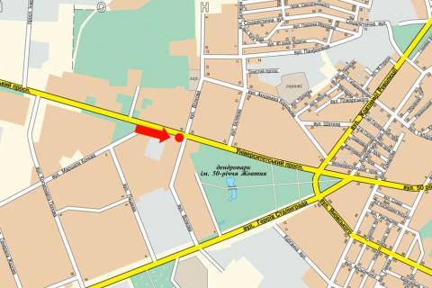 Билборд A в Кропивницкий (Кировоград), 3x6  Тельнова вул., 15м - Героїв-Рятувальників вул. схема