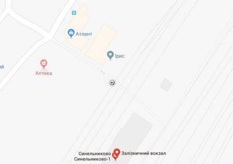 Билборд B в Синельниково Виконкомівська вул., 66, залізн. вокзал схема