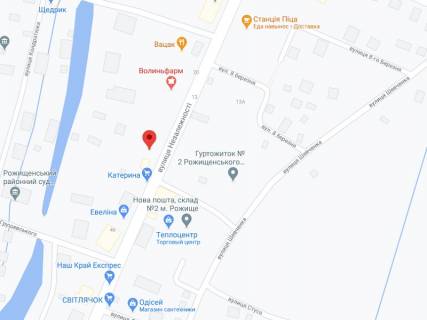 Видеоборд A в Рожище Незалежності вул., 18, аптека "Волиньфарм", прайс за ролик 10 сек 1 вихід/5 хвилин, на двосторонньому екрані, від 144 виходів на день. Розрахунок для інших параметрів трансляції уточнюйте у менеджера. - 380362 схема