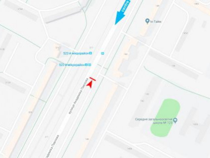 Билборд A в Харькове, 3x6  Павлова вул., 140, (3), з центру схема