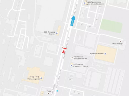 Билборд A в Харькове, 3x6  Ландау пр., 52, (2), в центр схема