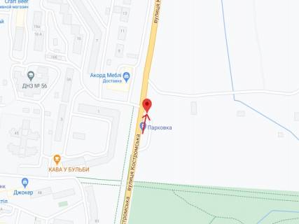 Билборд A в Ровно Костромськая вул., 1, навпроти схема