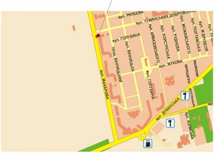 Билборд A в Ровно Макарова вул., 16 схема