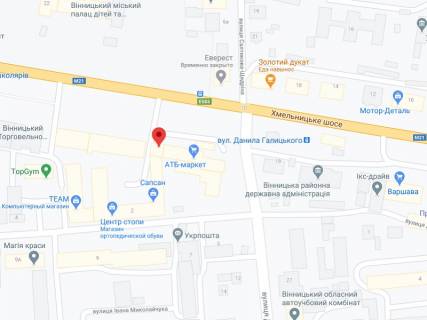 Видеоборд A у Вінниці Хмельницьке шосе вул., 23, аптека "Конекс", прайс за ролик 10 сек 1 вихід/5 хвилин, на двосторонньому екрані, від 144 виходів на день. Розрахунок для інших параметрів трансляції уточнюйте у менеджера. - 301267 схема