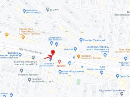 Скролер, Скрол A у Чернівцях Незалежності пр., 121, 5-й від ТЦ "Майдан" - 300232 схема