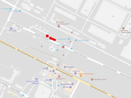 Білборд, Бігборд (Борд)   у Харкові, 3x6  Лосєвська вул., біля ст. м. "Індустріальна" (кол. ст. м. "Пролетарська"), в центр схема