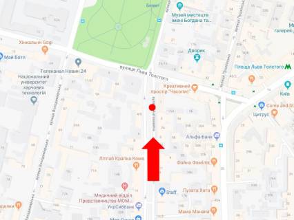 Скроллер A в Киеве, 1.8x1.2  Антоновича вул. (колиш. Горького вул.), 1, в сторону вул. Толстого, парку Шевченка - 470613 схема