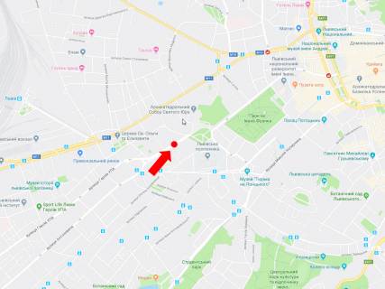 Сітіскролл A у Львові, 1.8x1.2  Митрополита Андрея вул., 10, роздільник, район Політеху, в сторону Святого Юра пл. схема