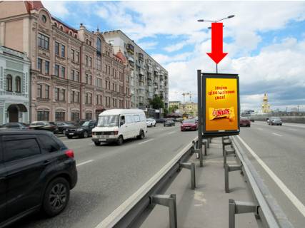 Видеоборд A в Киеве, 1.8x1.2  Набережно-Хрещатицька вул., 9, на р/п, (1-1), у бік Гаванського мосту - 583562 фото 1
