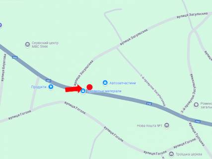 Білборд, Бігборд (Борд)  B у Ромнах, 3x6  Полтавська вул., біля Укртелекому схема