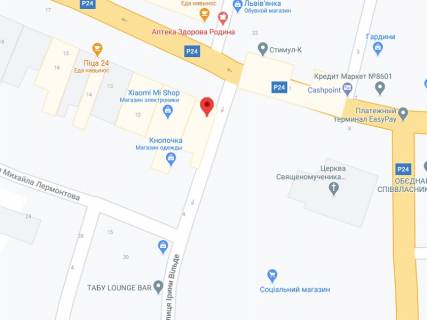 Видеоборд A у Коломиї Вільде вул., 2, аптека "Мед Сервіс", №Л008, прайс за ролик 10 сек 1 вихід/5 хвилин, з 8:00-22:00. Розрахунок для інших параметрів трансляції уточнюйте у менеджера. - 301391 схема