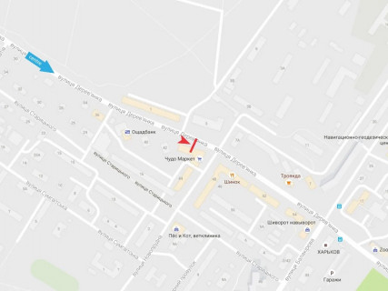Сiтiлайт A у Харкові, 1.8x1.2  Дерев'янка вул., 44 схема