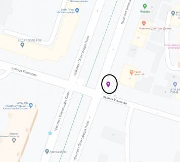 Скроллер A в Днепр (Днепропетровск) Поля пр. (колиш. Кірова пр.) - Ульянова вул. - 291475 схема