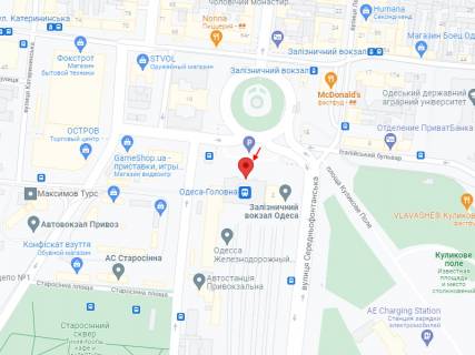 Скролер, Скрол A у Одесі Привокзальна пл., 2, ж/д вокзал, центральний вхід 4 - 402258 схема