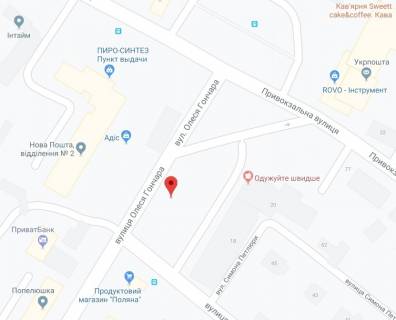 Білборд, Бігборд (Борд)  B у Білій Церкві Гончара вул., 18 схема