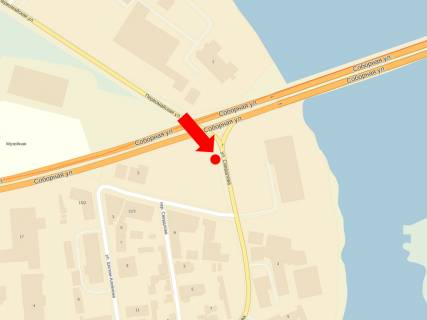 Билборд  в Виннице, 3x6  Князів Коріатовичів вул. (кол. Свердлова вул.) / Соборна вул., з центру схема