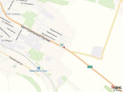 Білборд, Бігборд (Борд)  A у Василівці Центральный бул., 343 км+250, в сторону г. Харьков, из Симферополя, АЗС "WOG" схема