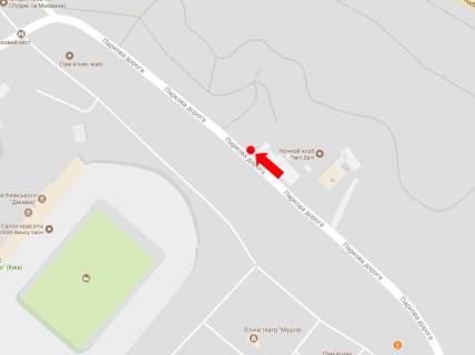 Сiтiлайт  у Києві, 1.8x1.2  Паркова дорога вул., 16, ресторан "Dali park", в бік Грушевського вул., Європейської пл. схема