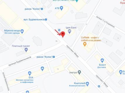 Ситилайт B в Николаеве Миру пр. - Будівельників вул., 5Г схема