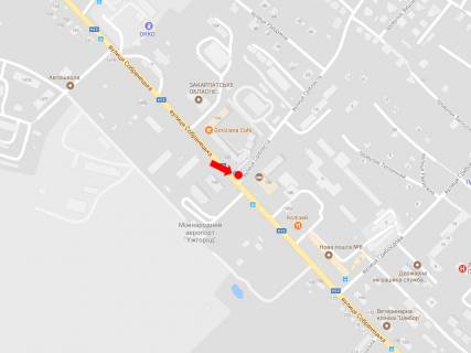 Білборд, Бігборд (Борд)  B у Ужгороді, 3x6  Собранецька вул., 152, в центр схема