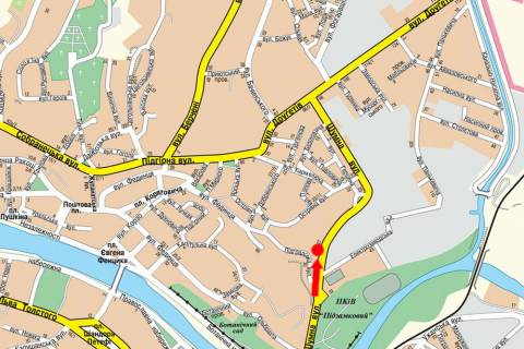 Билборд  в Ужгороде, 3x6  Шумна вул., в бік заводу “Геліос” схема