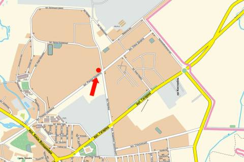 Билборд  в Ровно, 3x6  Шухевича вул., 2, біля Ощадбанку, в бік супермаркету "Novus" схема