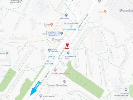 Билборд B в Харькове, 3x6  Перемоги пр., 76, (1), в центр схема