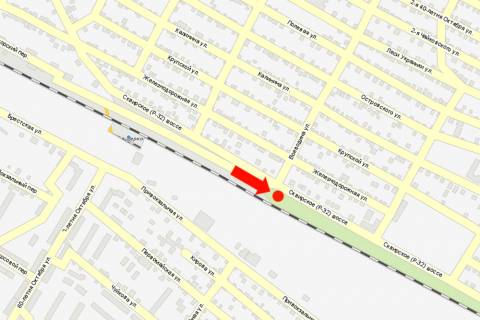 Билборд  в Белой Церкви, 3x6  Сквирське шосе / Воєводіна вул. схема