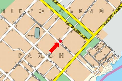 Билборд A в Херсоне, 3x6  Університетська вул. (кол. 40-річчя Жовтня вул.), 120 / 28-ої Армії вул., роздільник, до ТРЦ "Фабрика", з центру, права схема