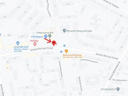 Билборд B в Никополе, 6х3  вул. В Усова (біля АТБ-маркету) схема