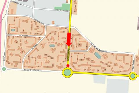 Билборд A в Черкассах, 3x6  Сумгаїтська вул. / 30-річчя Перемоги вул., біля супермаркету "Епіцентр", роздільник схема