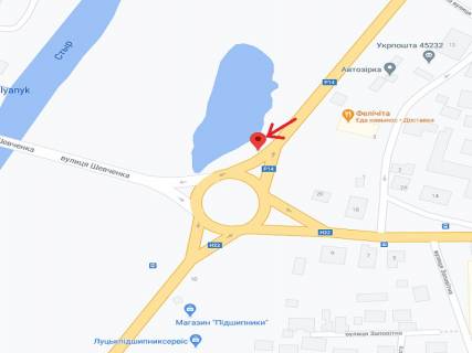 Билборд A в Луцке Набережна вул. - Шевченка вул., кільце схема