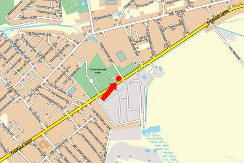 Билборд B в Житомире, 3x6  Київське шосе, біля військової частини, виїзд в бік м. Київ схема