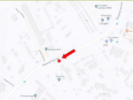 Билборд  в Киеве, 3x6  Відрадний пр., 107, з центру схема