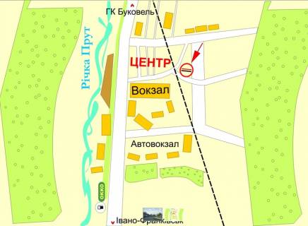 Билборд A в Яремче Об'їзна вул., біля ж / д схема