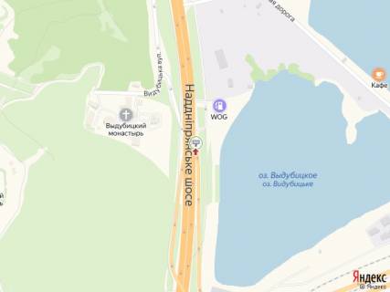 Бэклайт A в Киеве, 8x4  Наддніпрянське шосе, 8 (АЗС "WOG", АЗС "АВІАС плюс"), в напрямку міст Патона схема