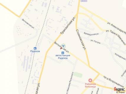 Билборд A в Радехове Витківська вул., навпроти Радехівська автостанція схема