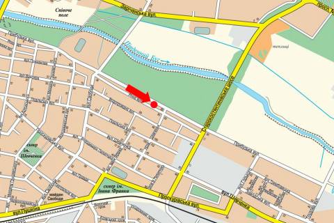 Білборд, Бігборд (Борд)   у Хмельницькому, 3x6  Прибузька вул., 22, з центру схема