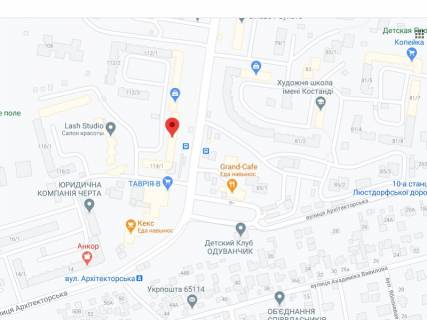 Видеоборд A в Одессе Корольова вул., 114, аптека "Мед Сервіс", №Юг001, прайс за ролик 10 сек 1 вихід/5 хвилин, з 8:00-22:00. Розрахунок для інших параметрів трансляції уточнюйте у менеджера. - 301479 схема