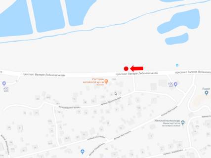 Білборд, Бігборд (Борд)   у Києві, 2.3x3.14  Лобановського пр. (колиш. Червонозоряний пр.), 124 навпроти, в сторону Севастопольської пл. схема