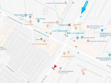 Билборд B в Харькове, 3x6  Павлова вул., 134/16, ст.м. "Студентська", в центр схема