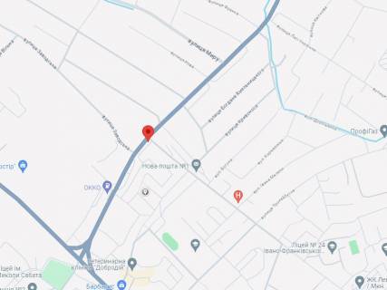 Билборд B в Ивано-Франковске, 3x6  Галицька вул. - Хіміків вул., в'їзд в місто схема