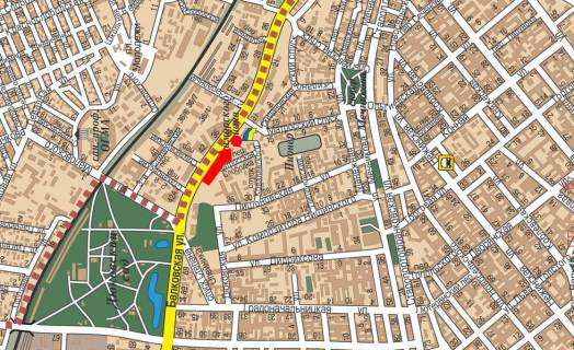 Білборд, Бігборд (Борд)  A у Одесі, 3x6  Балківська вул., 35, біля автосалону Toyota схема