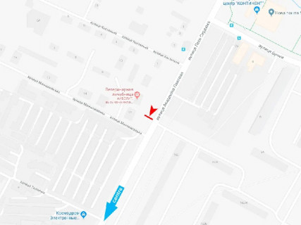 Билборд A в Харькове, 3x6  Павлова вул., 327, в центр схема